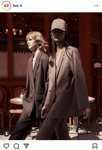 image of H&M fashion on H&MUK Instagram